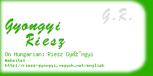 gyongyi riesz business card